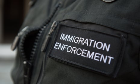 An immigration enforcement officer in London