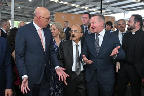 Peter Dutton and Chris Bowen on Sunday.