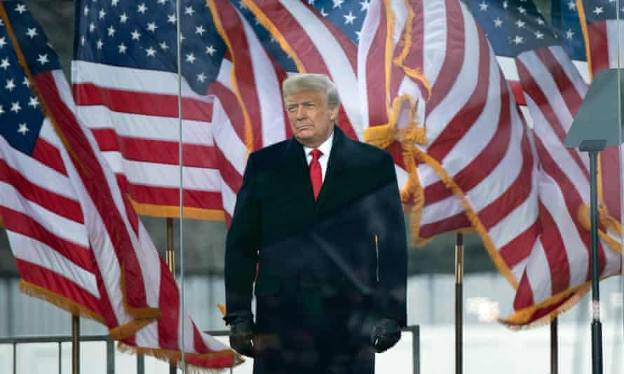 Donald Trump arrives to speak near the White House on Wednesday.