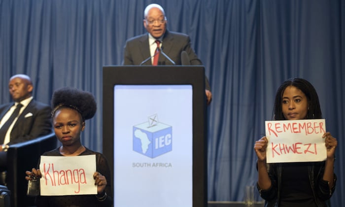 How South African Anti Rape Protesters Disrupted Zuma S Speech Jacob Zuma The Guardian