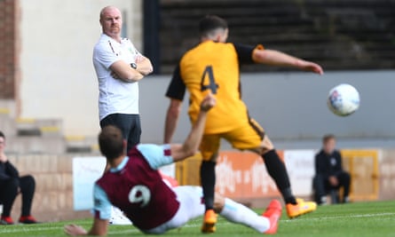Sean Dyche watches on during a friendly against Port Vale on Saturday.