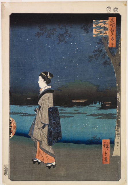 Night View of Matsuchiyama and the San’ya Canal from the series One Hundred Famous Views of Edo by Utagawa Hiroshige (1797–1858).