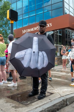 A demonstrator in Atlanta.