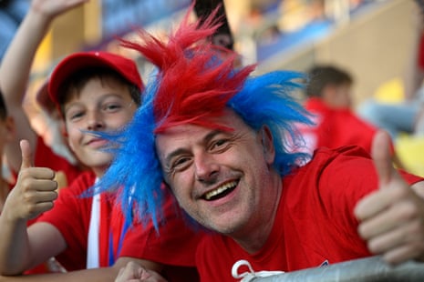 Czech Republic fans are in good spirits ahead of kick-off against England.