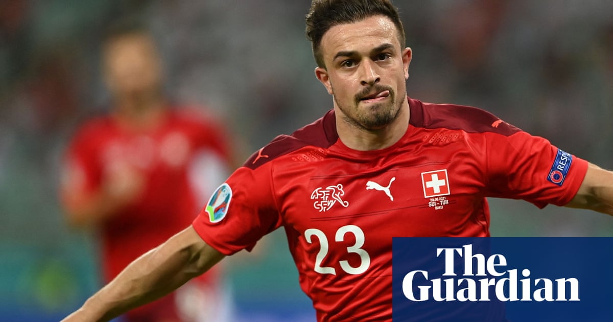 Switzerland on course for last 16 after Shaqiri double sends Turkey home
