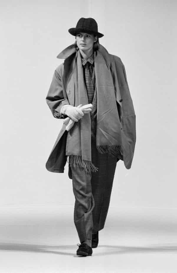 A design by Nino Cerruti for his 1984-85 autumn-winter collection.