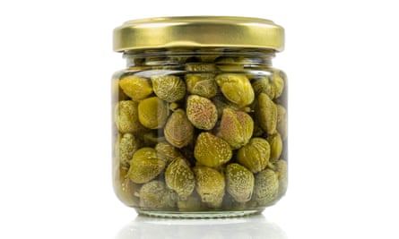 Capers in a jar