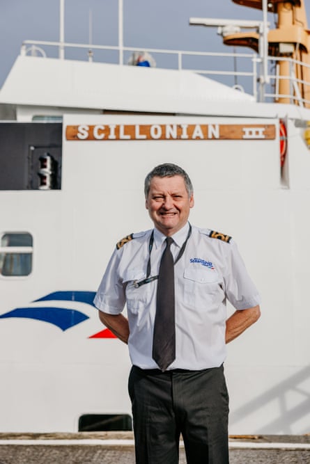Dave Redgrave stands in front of the Scillonian III