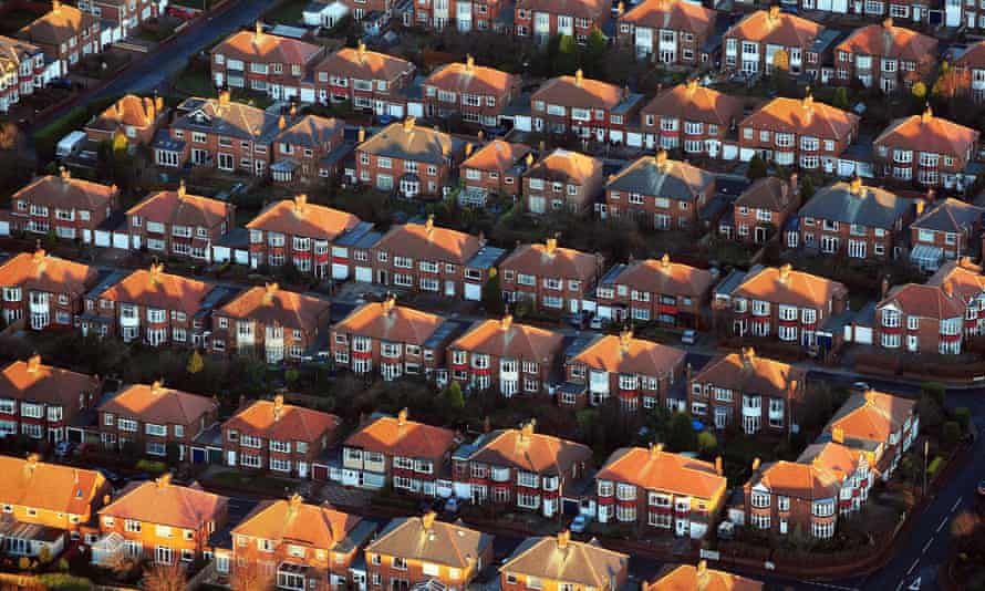 Aerial view of houses in Newcastle