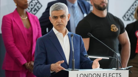 Sadiq Khan gives speech after being elected London mayor for third term – video