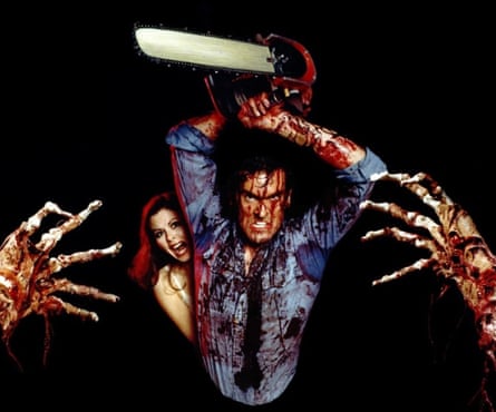 Theresa Tilly and Bruce Campbell in 1981’s The Evil Dead