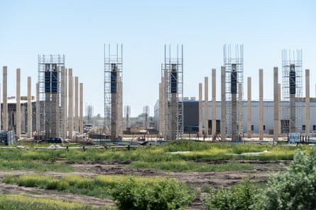 Construction work at the BYD factory in Szeged.