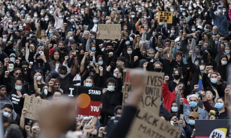 A Black Lives Matter protest in Sydney on June 6