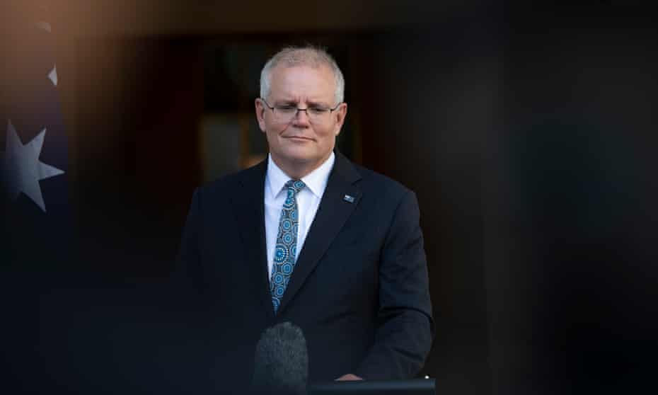 Scott Morrison at a press conference