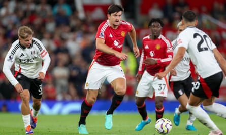 Harry Maguire playing for Manchester United