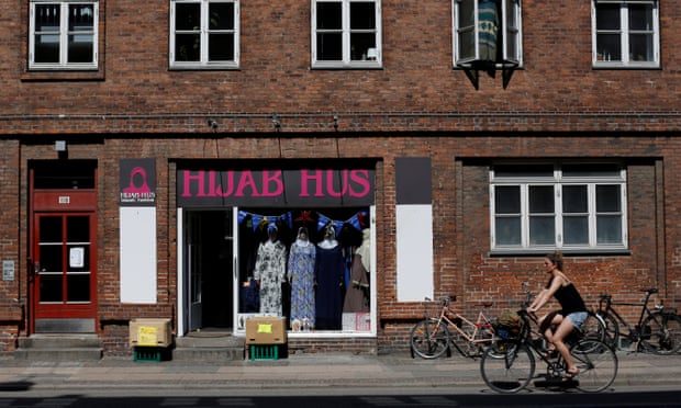 A hijab store near Mjølnerparken in Copenhagen, Denmark.