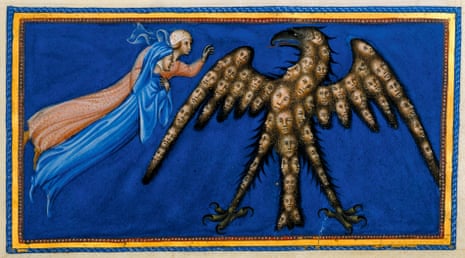 Trippy eagle of souls from Dante’s Divine Comedy.