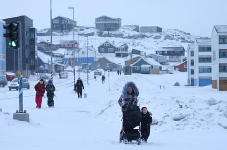 Residents of Nuuk, Greenland on 18 January 2026.