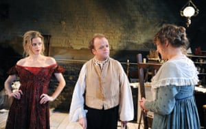 ‘Who is that actress playing the tiny part of the prostitute?’: Denise Gough, left, with Toby Jones and Niamh Cusack in The Painter at the Arcola, 2011.
