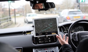 The Land Rover autonomous car, being demonstrated in Milton Keynes last week.