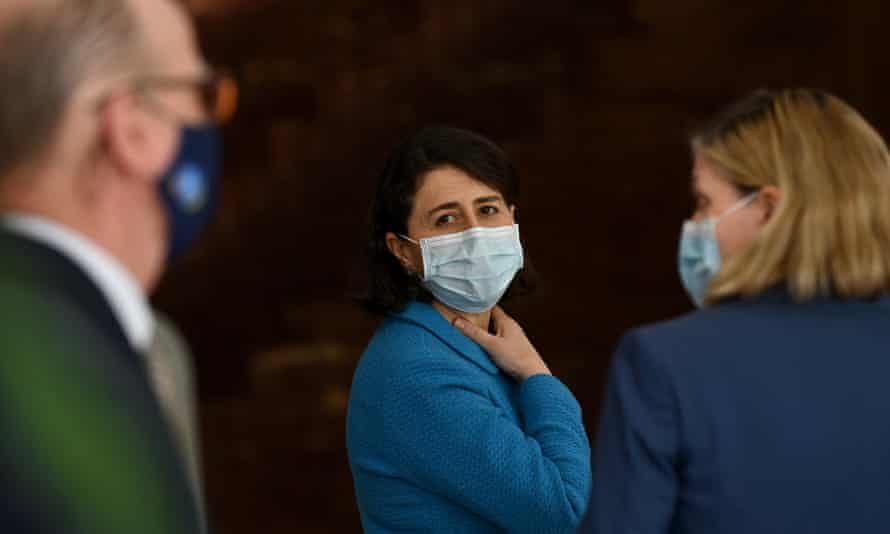NSW premier Gladys Berejiklian and chief health officer Kerry Chant at a press conference in Sydney on Thursday after the state recorded more than 1,000 cases.
