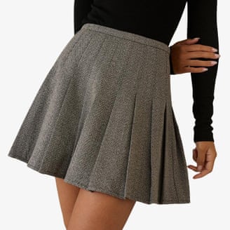 Nobody's Child herringbone pleated skirt.