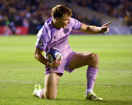 Scotland’s Jamie Dobie touches down for a try in the dominant 85-0 victory against USA in November