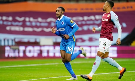 Danny Welbeck off the mark as Brighton are saved by VAR in win at Aston Villa