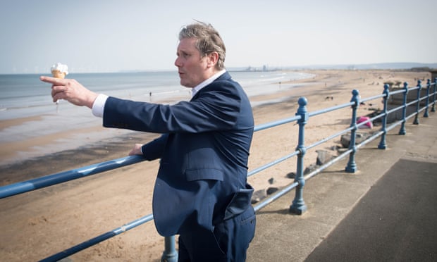 Keir Starmer in Seaton Carew, County Durham, 30 March 2021.