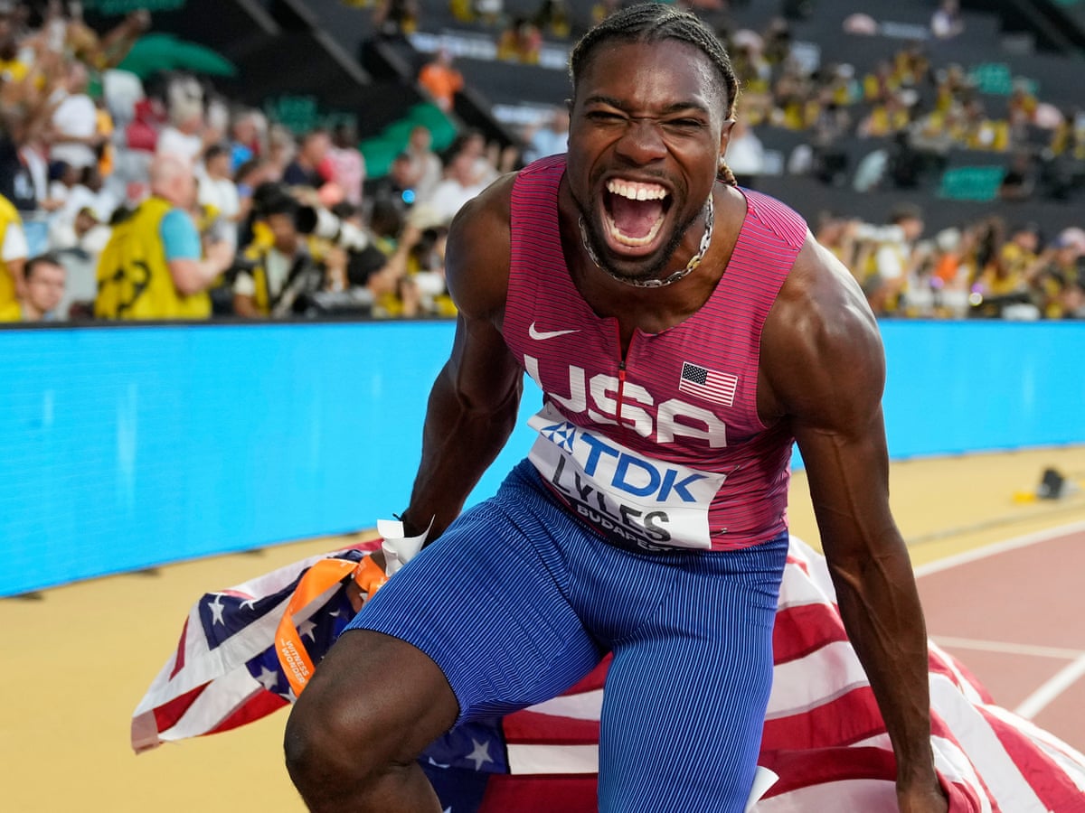 USA's Noah Lyles wins 100m world title as Hughes seals bronze for GB | World Athletics Championships | The Guardian