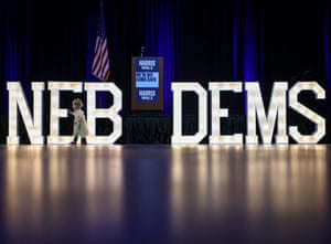 NebraskaLogan Bodendorfer, 2, of Omaha, plays with decorations as Democratic supporters gather for the Nebraska Democrats Election Night Party in Omaha