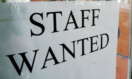A 'staff wanted' sign