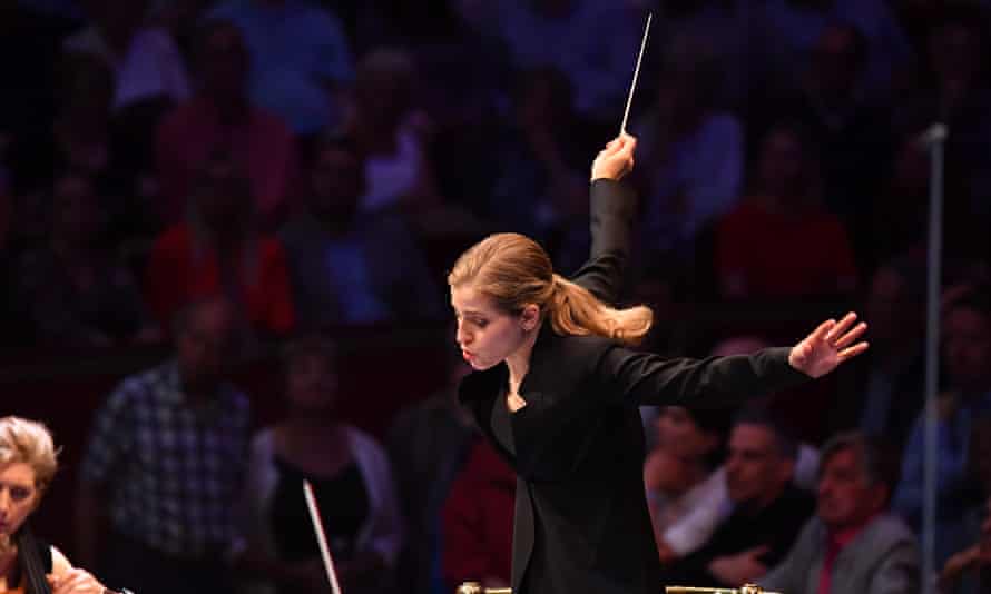 Conductor Karina Canellakis in full flow.