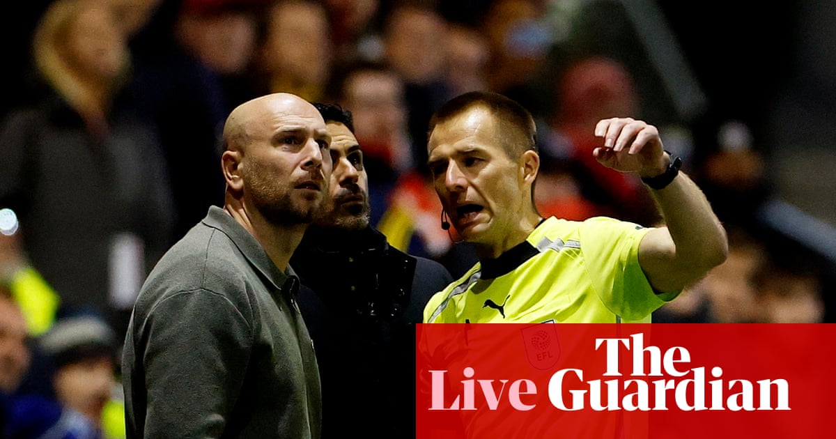 Fleetwood Town v Arsenal: Carabao Cup fourth-round tie delayed by drone – live