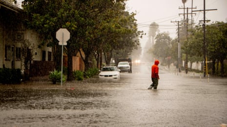 California battered by hurricane-force winds and heavy rain – video
