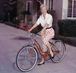 Doris Day on a bicycle