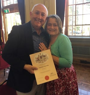 Mark and Sarah Stewart in October 2019, after Mark’s citizenship ceremony.