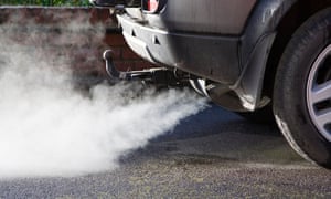 Exhaust fumes from a car