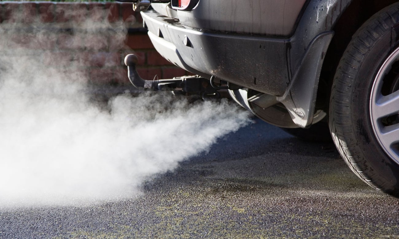Exhaust cloud from a car. Air pollution kills 3.3m people prematurely every year.