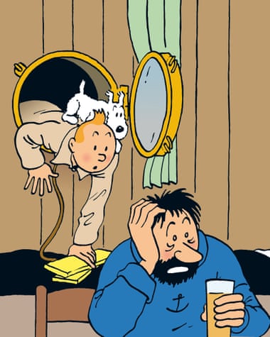 Tintin, Snowy and Captain Haddock.
