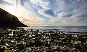 The boulder beach at Cwm Tydu, Ceredigion.