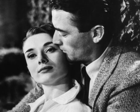 Audrey Hepburn with Gregory Peck in Roman Holiday.