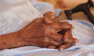 The world’s oldest person Violet Brown clasps her hands at her home in Duanvale, Jamaica on 16 April 2017.