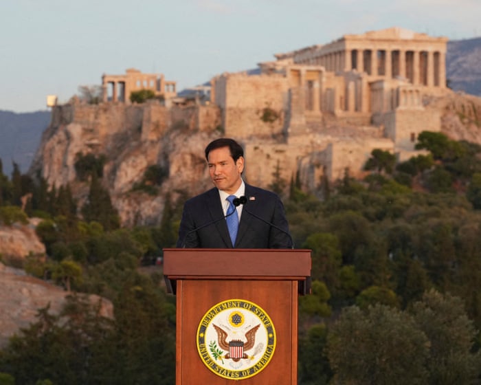 Rubio in Greece digs into past to tout Trump’s ‘America first’ approach
