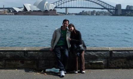 Sophie and Nick Butler on honeymoon in Sydney.