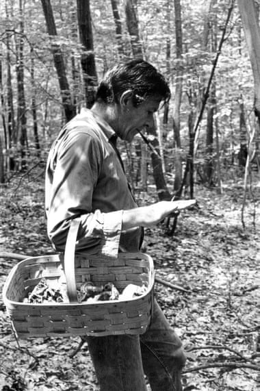 John Cage foraging at Stony Point, 1965