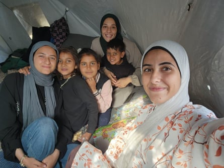 Malak with family in northern Gaza.