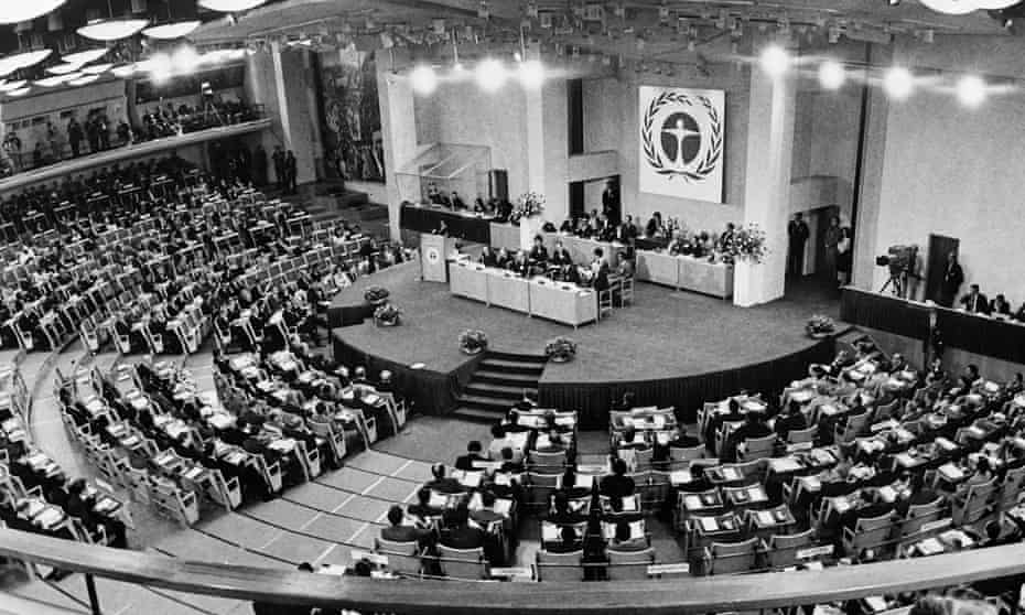 Leaders agreed to cooperate on threats faced in common at the UN Conference on the Human Environment in Stockholm, 1972.