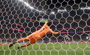 Harry Kane of England misses his second penalty kick late in their quarter-final against France at the Al Bayt Stadium.