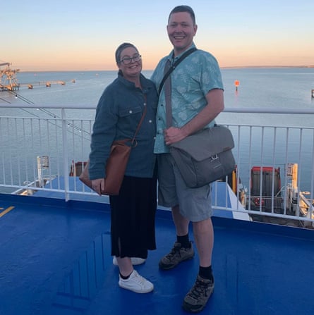 Jenny and Jarod on the ferry to Tasmania